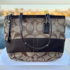 Coach Brown canvas Tote Bag